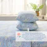 RYNGHIPY Cotton Sheets Floral Print King Size Sheet Sets Flower Botanical Patter... - Image 5