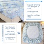 RYNGHIPY Cotton Sheets Floral Print King Size Sheet Sets Flower Botanical Patter... - Image 7