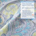 RYNGHIPY Cotton Sheets Floral Print King Size Sheet Sets Flower Botanical Patter... - Image 9