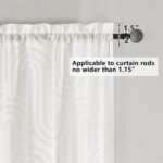 Simplebrand Ivory Semi Sheer Curtains 84 Inches Long 2 Panels, Soft Airy Light F... - Image 4