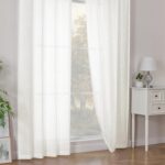 Simplebrand Ivory Semi Sheer Curtains 84 Inches Long 2 Panels, Soft Airy Light F... - Image 7