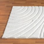 LUXE WEAVERS Lantanas Collection 7070 Cream 8x10 Modern Shag Geometric Area Rug - Image 9