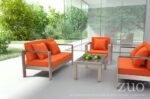 Zuo 703652 Cosmopolitan Sofa Cushion, Orange, Upholstered in Industry Leader Sun... - Image 3