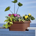 Bloem Deck Rail Planter, Balcony, Deck Balcony Rail Planter 24" Chocolate Brown ... - Image 4