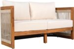 Merax 4-Piece Patio Premium Acacia Wood Outdoor Furniture Set,All Weather Curved... - Image 3
