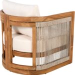 Merax 4-Piece Patio Premium Acacia Wood Outdoor Furniture Set,All Weather Curved... - Image 6
