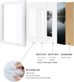 Egofine 12x16 Picture Frame White Covered by Plexiglass Made of Solid Wood, Disp... - Image 4