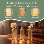 Glass Bud Vases Set of 30, Small Gold Amber Flower Vases for Centerpieces in Bul... - Image 4