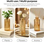 Glass Bud Vases Set of 30, Small Gold Amber Flower Vases for Centerpieces in Bul... - Image 5