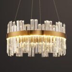19.7''Gold Modern LED Crystal Chandelier- Contemporary Chandelier Light Fixture,... - Image 2