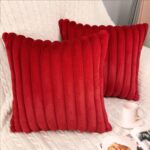 2 Pack 18x18 Pillow Cover Velvet Pillow Covers, Faux Fur Square Throw Pillow Cov... - Image 2