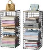 2 Pack Closet Organizer System, Extra Tall & Large Capacity Closet Shelves with ... - Image 2
