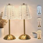 2 Pack Crystal Table Lamp, 5000mAh Rechargeable Battery Lamp with Touch Control,... - Image 2