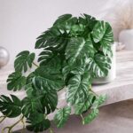 2 Pack Large Artificial Hanging Monstera Plant with Pots, Extra-Full Cascading F... - Image 2