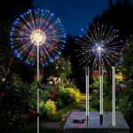 2 Pack Solar Firework Lights Outdoor, Adjustable 32" to 51" Extra Tall, 200 LED ... - Image 2