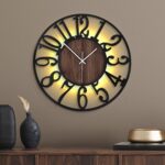 20 Inch Large Metal Wall Clock with Voice and Light Sensor Night Light, Glow in ... - Image 2