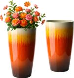 21 inch Tall Planter, Set of 2 Tall Planters for Outdoor & Indoor Plants, Large ... - Image 2