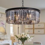 22-Inch Crystal Chandelier for Dining Room, Modern Hanging Pendant Light Fixture... - Image 2