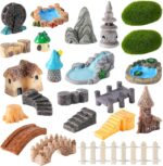 22 Pcs Mini Fairy Garden Accessories - Multicolor Resin, Plastic, Stone - Miniat... - Image 2