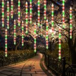 24 Tubes Meteor Shower Lights, Outdoor Icicles Christmas Decor, 12 Inch 864 LED ... - Image 2