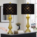 29" Gold Modern Table Lamps Set of 2, 3-Way Dimmable Touch Lamps for Nightstand ... - Image 2