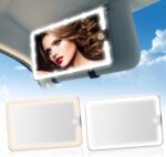 2PCS LED Mirror for Car Sun Visor Accessories,Mid-Size Car Visor Mirrors with 3-... - Image 2
