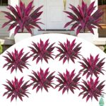 2PCS Large Realistic Artificial Boston Fern & Dragon's Blood Tree Plants with Vi... - Image 2