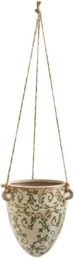 2ft. Tuscan Hanging Ceramic Scroll Planter - Image 2