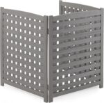 3-Panel Outdoor Air Conditioner Fence Screen, Outside Wood Privacy Fence, 32" W ... - Image 2
