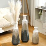 3 Pcs Tall Metal Vase 27/21/16 Inch Metal Standing Decorative Floor Vase Detacha... - Image 2