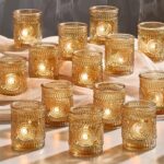 30 Pack Clear Glass Votive Candle Holders, Vintage Candle Holder Bulk, Tealight ... - Image 2