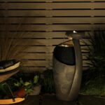 32''H Indoor Water Fountain with Warm LED Lights & Pump Elegant Vase Resin Water... - Image 2