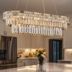 34.3" L Modern Crystal Chandeliers for Dining Room 12 Lights Gold Chandelier Lar... - Image 2