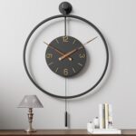 34.6×24 Inch Large Modern Decorative Oversized Pendulum Wall Clocks for Living R... - Image 2