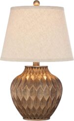360 Lighting Buckhead Modern Accent Table Lamp 22" High Warm Bronze Brown Sculpt... - Image 2
