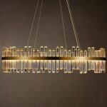 39.5'' Modern Gold Crystal Chandelier - K9 Crystal LED Dimmable Chandeliers With... - Image 2
