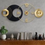 39x19 Inch Modern Abstract Wall Clock Silent Non-Ticking Battery Operated, Decor... - Image 2