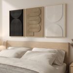 3D Textured Framed Boho Neutral Abstract Wall Art for Bedroom Decor, 3 Piece Mod... - Image 2
