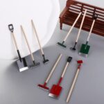 3Pcs Miniature Garden Tools 1:12 Mini Shovels and Rake Farm Tools Fairy Garden F... - Image 2