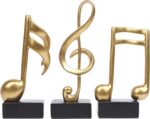3Pcs Musical Sculptures Music Note Figurine Statue Decorative Ornaments Art Deco... - Image 2
