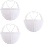 3pcs Wall Mounted Flower Pot Set, Plastic Simulated Rattan Hanging Basket for In... - Image 2