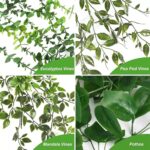 4 Pack Fake Hanging Plants - Artificial Hanging Plants Indoor, Fake Potted Plant... - Image 2