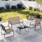 4-Piece Outdoor Patio Furniture Set, All-Weather & Easy Assembly Outdoor Convers... - Image 2