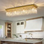 40 Inches Chandeliers for Dining Room, Gold Modern Ceiling Light for Living Room... - Image 2