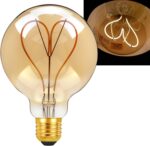 40 Watt Decorative Vintage LED Light Bulbs, G95 Love 4W Golden LED Filament Edis... - Image 2