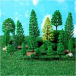 40Pcs Mixed Model Trees, Fake Mini Trees for Crafts, 1.2-6 Inch Mixed Model Tree... - Image 2