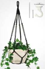 43 Inches Macrame Planter Hanger Large for 12 inch Pot + Swag Hook (Extra Long &... - Image 2