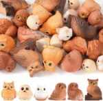 48 Pcs Miniature Owl Figurines 6 Styles Resin Mini Owl Figurines Bulk Animal Fig... - Image 2