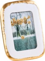 4x6 Picture Frame, Ornate Photo Frame White & Gold, Hand-Crafted Resin Table Top... - Image 2