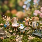 5 Pcs Miniatures Garden Fairies Kit Garden Accessories-Miniature Rabbits Squirre... - Image 2